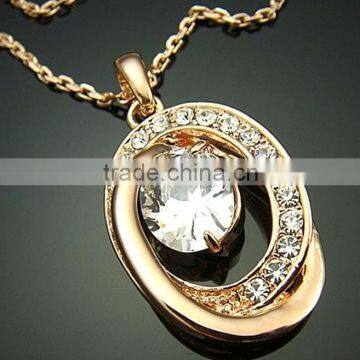 zircon 18k women's gold necklace