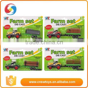 Concise design funny kids farm set green metal diecast models car toys