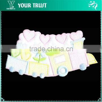 Toy Train Puffy Cotton Iron-on Custom Embroidery Badge Patches
