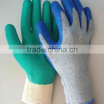 Cheap Latex recycled work gloves with 2 threads