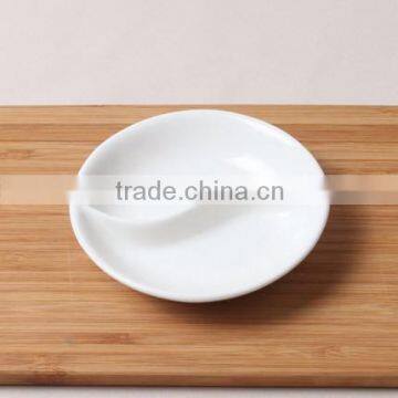 Hotsale Janpanese porcelain divided Sushi plates soy sauce dishes