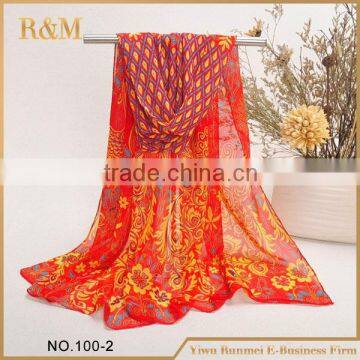 Best Selling Custom Design Geometric Printed Silk Scarf Wholesale Price photo-2