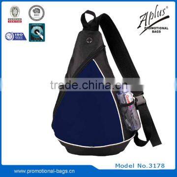 shoulder sling bag with mesh pcokets for promotion