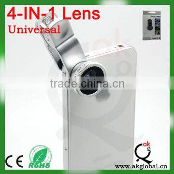 New Product Mobile Phone Camera Lens 4 in 1 Universal Fish Eye Lens+Macro+Wide Angle+Telephoto Lens photo-6