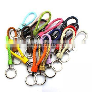 custom leather key lanyard wholesale metal keyring for business gifts