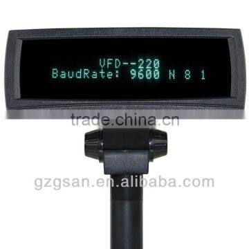 VFD POS Customer Pole Display (2 x 20 Line VFD USB / RS232 Customer Display)