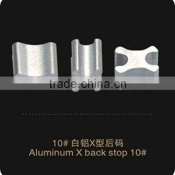 No.10 Aluminum X Bottom Stop for zipper garment accessories