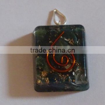 Blood Stone Orgone Rectangle Pendent