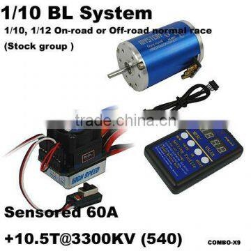 Mystery 1/10 BL System (Sensored) 1/10, 1/12 On-road or Off-road normal race (Stock group) HL-SS60A+10.5T@3300KV (HL540-3650) RC