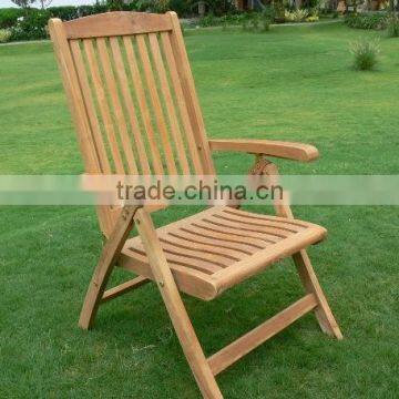 Teak Garden and Outdoor Furniture: Standard Reclining Chair