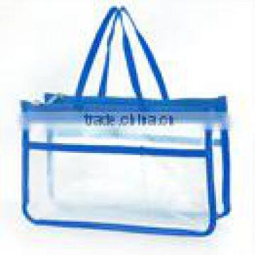 Transparent reusable simple PVC toilet bag