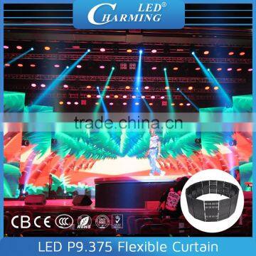 stage light guangzhou P9 led outside curtain display for stage backdrop