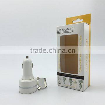 High Quality Standard Fast Delivery Promotional Usb Mini Car Charger Multi Port With Cable photo-4