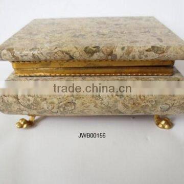 Coral Marble Jewelry Boxes