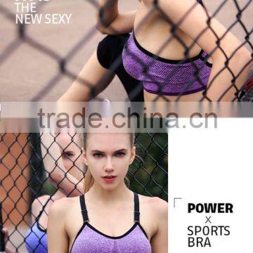 Women Yoga Fitness Stretch Workout Tank Top Seamless Racerback Padded Sports Bra