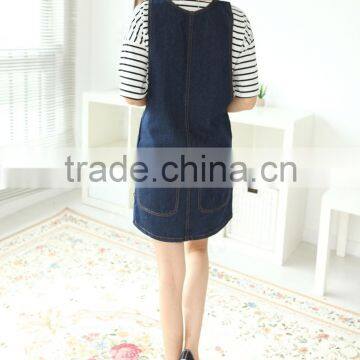 Short Sleeve Sexy Jean Blue Printed Women Bandage Dress photo-2