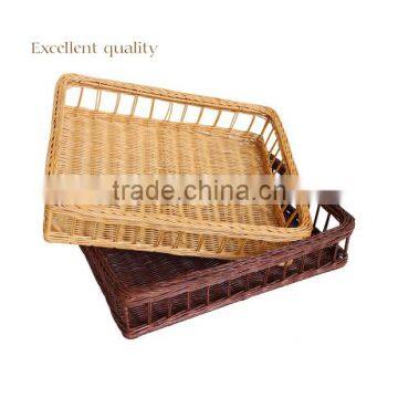 Natural rattan woven bread basket