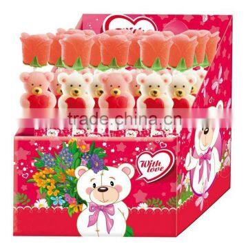 Valentine Rose & Bear jelly lollipop