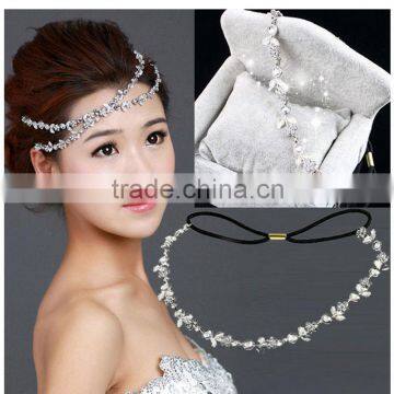 Chic Elastic Fashion Metal Rhinestone Head Chain Jewelry Headband Head Hair Band photo-2