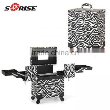 Sunrise Convenient to Carry Beauty Design Make up Case empty cosmetic case professional with drawers