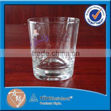 triangle bottom round top unique shaped drinking glass 280ml