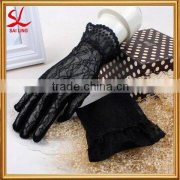 Ladies Sexy Fashion UV Protect Gloves With Lace