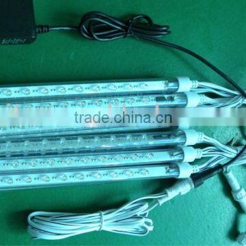 led meteor light,5pc tubes/set,80cm long,26mm diameter+1 Pcs power supply +1 pcs 8 M Guide wire + 1 pcs 5 M T-type wire)