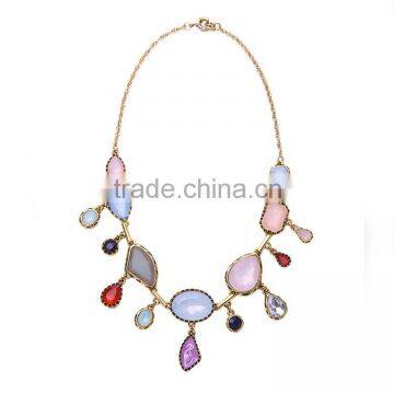 Cheap Wholesale Jewelry 2016 Latest Design Fashion Crystal Beaded Necklace