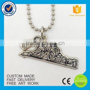 Customized military zinc alloy dog tag necklace for soldiers