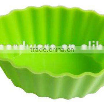A03-10 Green Oval Silicone Cake Moulds /silicone Cupcake Mould/ Muffin Mould photo-4