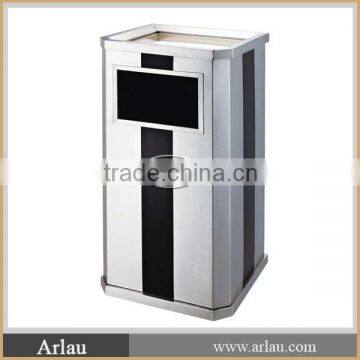 Simple design polished stainless steel dustbin type