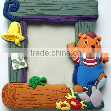Soft PVC photo frame with animal logo