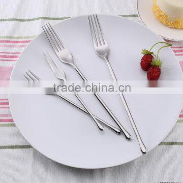 high quality stainless steel 1810 mirror polish flat ware set with fruit pick