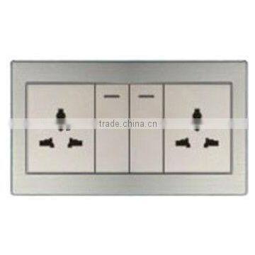 Double multi plug sockets with double switch