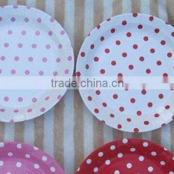 christmas dinner beautiful disposable dot paper tableware