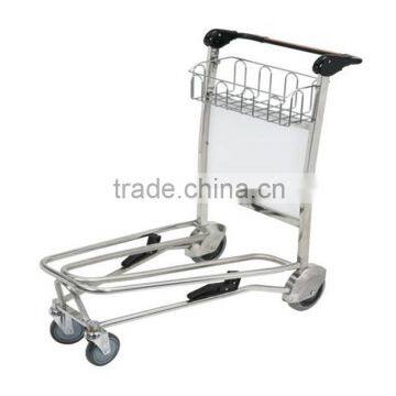 RH-J10 Stainless Steel Basket Hand Cart Luggage Trolley For Airport