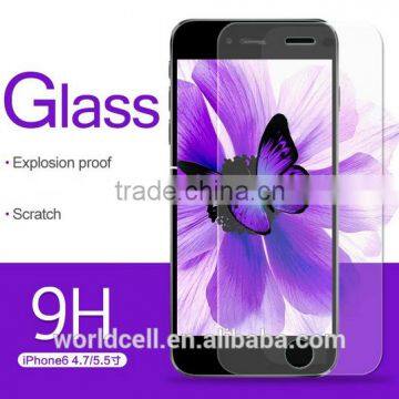 for iPhone 6 Clear Tempered Glass Screen Protector with Japanese Glass and Glue