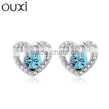 OUXI 2015 cheap heart crystal imitation kundan jewellery earrings 20685