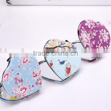 heart shape pocket mirror metal gift