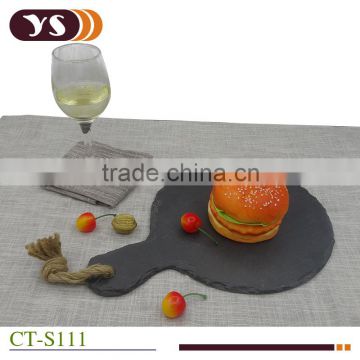 Natural multi-function slate cheese board with handle