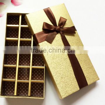 popular beautiful golden 18 cup insert chocolate paper box for party as gift