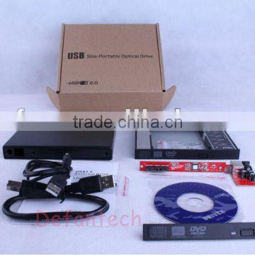 2nd HDD Hard Drive SATA caddy + 12.7mm USB2.0 External Case Enclosure for SATA Burner super Drive