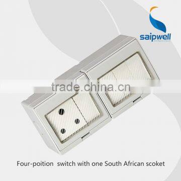 Pushbutton Switch With Waterproof Cover IP55 Switch And Socket(SP-SA4S)