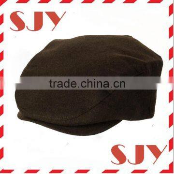 2014 wool felt fashion custom plaid dobby ivy cap