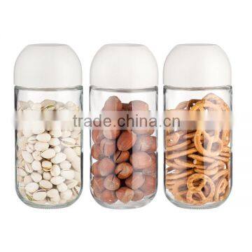 Sinoglass 3 pcs 900 ml measuring cap Air Tight Glass Storage Jar set