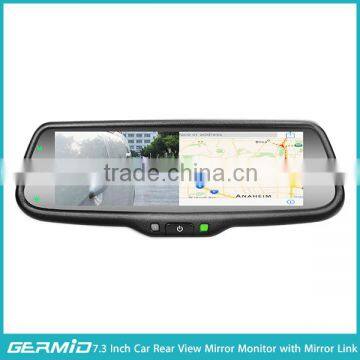 Car Rear View Mirror With 7.3 Inch Monitor Display Mirror Image Link From Your Phone photo-3