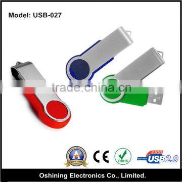 Swivel USB 2.0 Flash Stick Metal USB Flash Drive 8GB/64GB USB 2 0 Flash Pen Drive Cheap Price(USB-027)