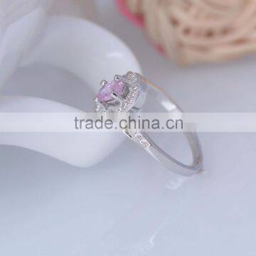 925 Sterling Silver Women Fashion Prong Setting Ring With Purple Zircon photo-2