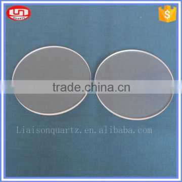 Circular clear UV quartz glass plate