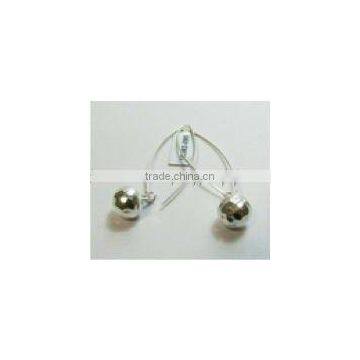 SILVER BALL EARRINGS 15582